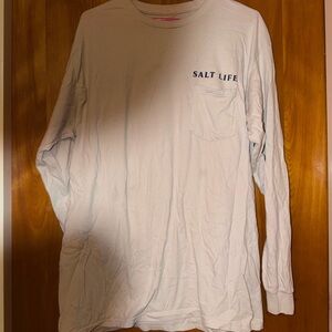 Salt Life Men’s Long Sleeve Pocket Tee - Pale Blue